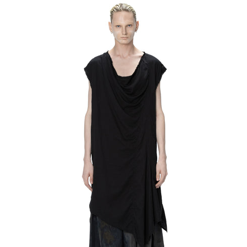 JULIUS 907SHM5 Black / Umbra Drape Tunic